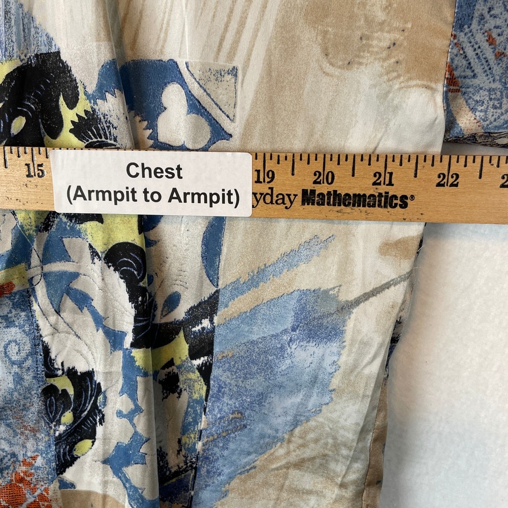 Chicos Collection Floral Patchwork Blouse Blue Or… - image 5